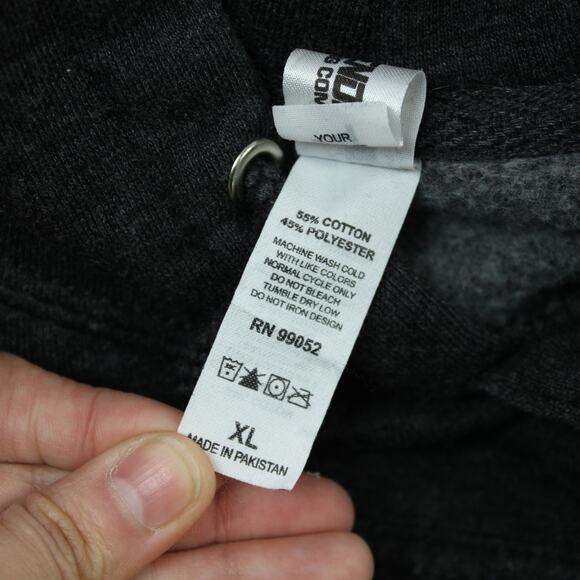 Iron Asylum Mens XL Alaska Gym Charcoal Gray Hoodie I Love Hot Moms Workout - Picture 10 of 11